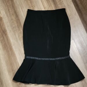 Sunny Names Black Peplum Skirt Vintage Chic Classic Fit